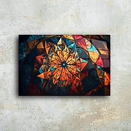 Modern Mozaik Cam Tablo | Dekoratif Geometrik Desenlerle Özel Tasarım(m97)