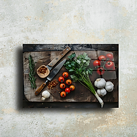 Şef Temalı Cam Tablo - Mutfak Dekorasyonu İçin Şık Seçenek | Leylaser(m17)