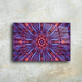 Geometrik Desenli Cam Tablo - Dekoratif ve Şık Duvar Sanatı(m94)