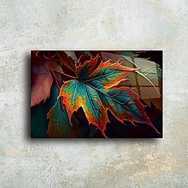 Modern Cam Tablo - Dekoratif Doğa Desenli Sanatsal Duvar Dekoru | Şık Ev ve Ofis Dekorasyonu(m47)